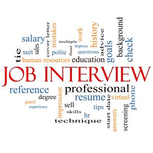 Job Interview Word Cloud Concept